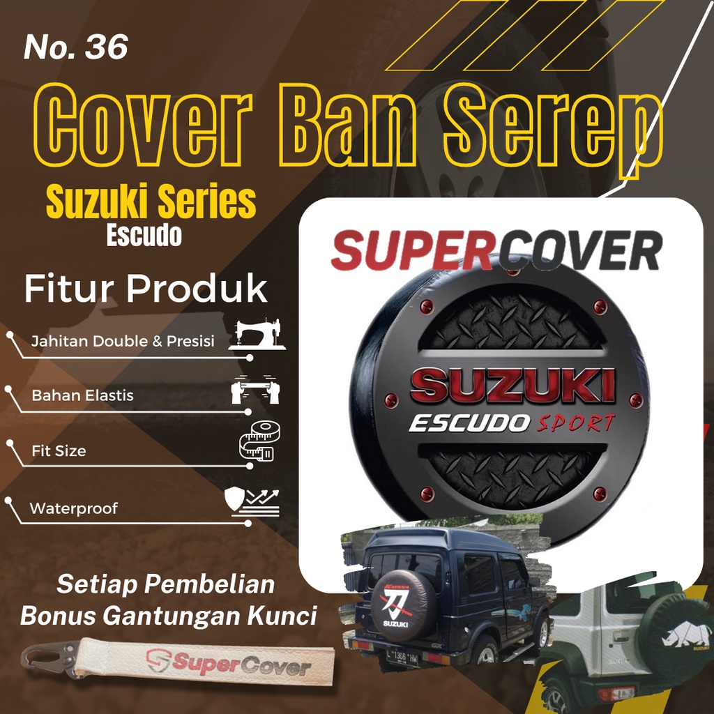 Sarung Ban Serep Suzuki Escudo Cover Ban Serep Kulit Sintetis Suzuki Escudo 36 Penutup Pelindung Sel