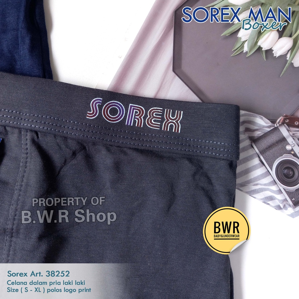 [ 2pc ] Boxer Sorex 38252 Polos / Celana Dalam Pria Trendy Men's Boxer | Bwr