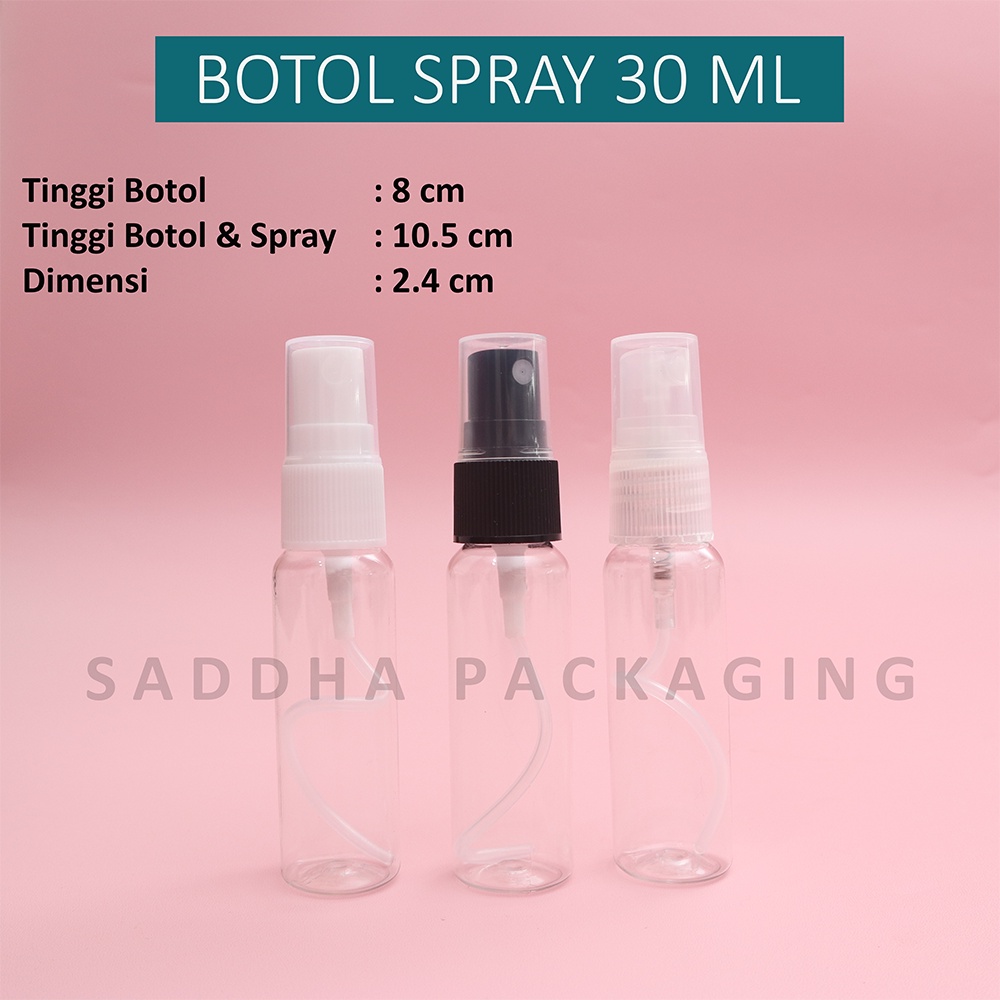 Botol Spray 30ml BENING Botol 30ml Spray BENING PET / BOTOL PARFUM / BOTOL HAND SANITIZER / BOTOL RE