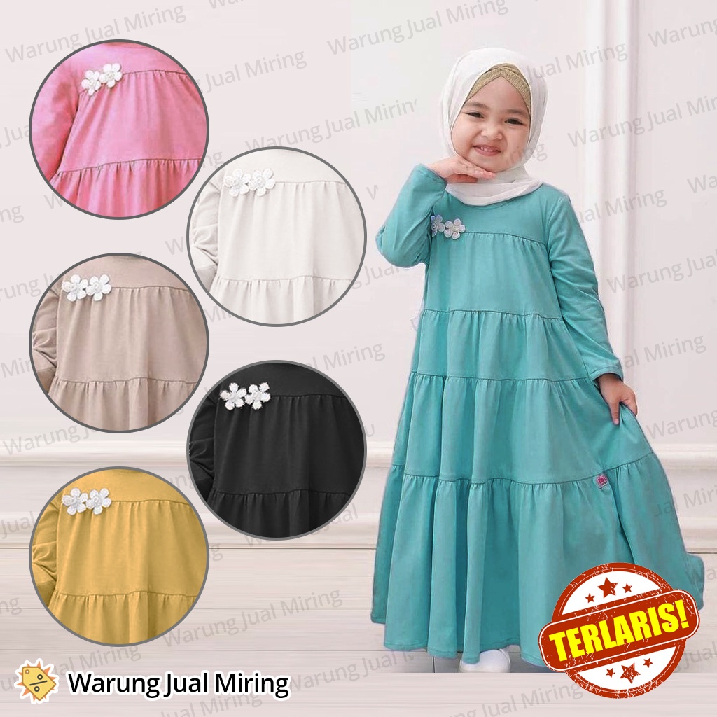 Murah Gamis Anak Princess 1-12 Tahun Model Susun Bahan Voxy Melar Balita Batita Murah Kids Kecil