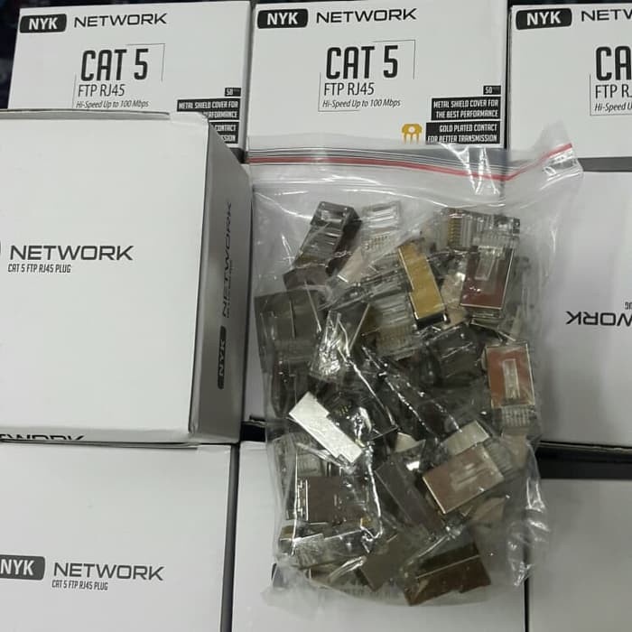 CONNECTOR RJ45 CAT 5 BESI KABEL LAN FTP JACK CONNECTOR BESI CAT 5