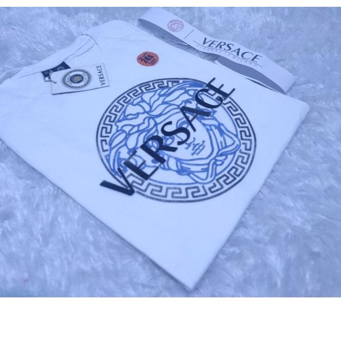 ✸ KAOS TSHIRT PRIA  VERSACE TIMBUL FLOAKING KAOS PRIA VERSACE FLOAKING TIMBUL KATUN PREMUM 24s ➶