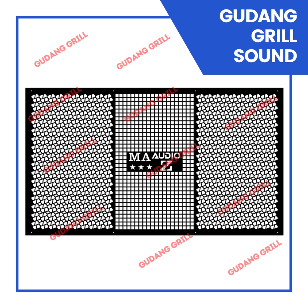Grill sound tutup box sound system 15 inch