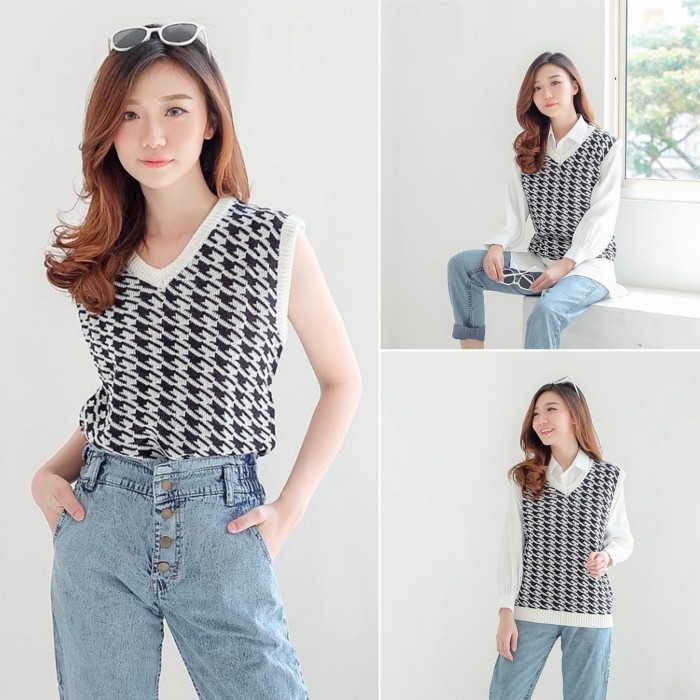 TERLARIS EMILIA KNIT VEST PREMIUM / KNIT RAJUT WANITA / OUTERWEAR WANITA /VEST RAJUT/VEST