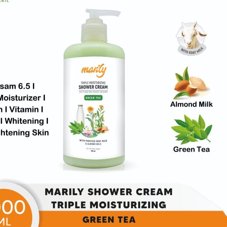 ➮ Phyto Organic Marily Sabun Mandi Cair Shower Cream Green Tea 1L ✾
