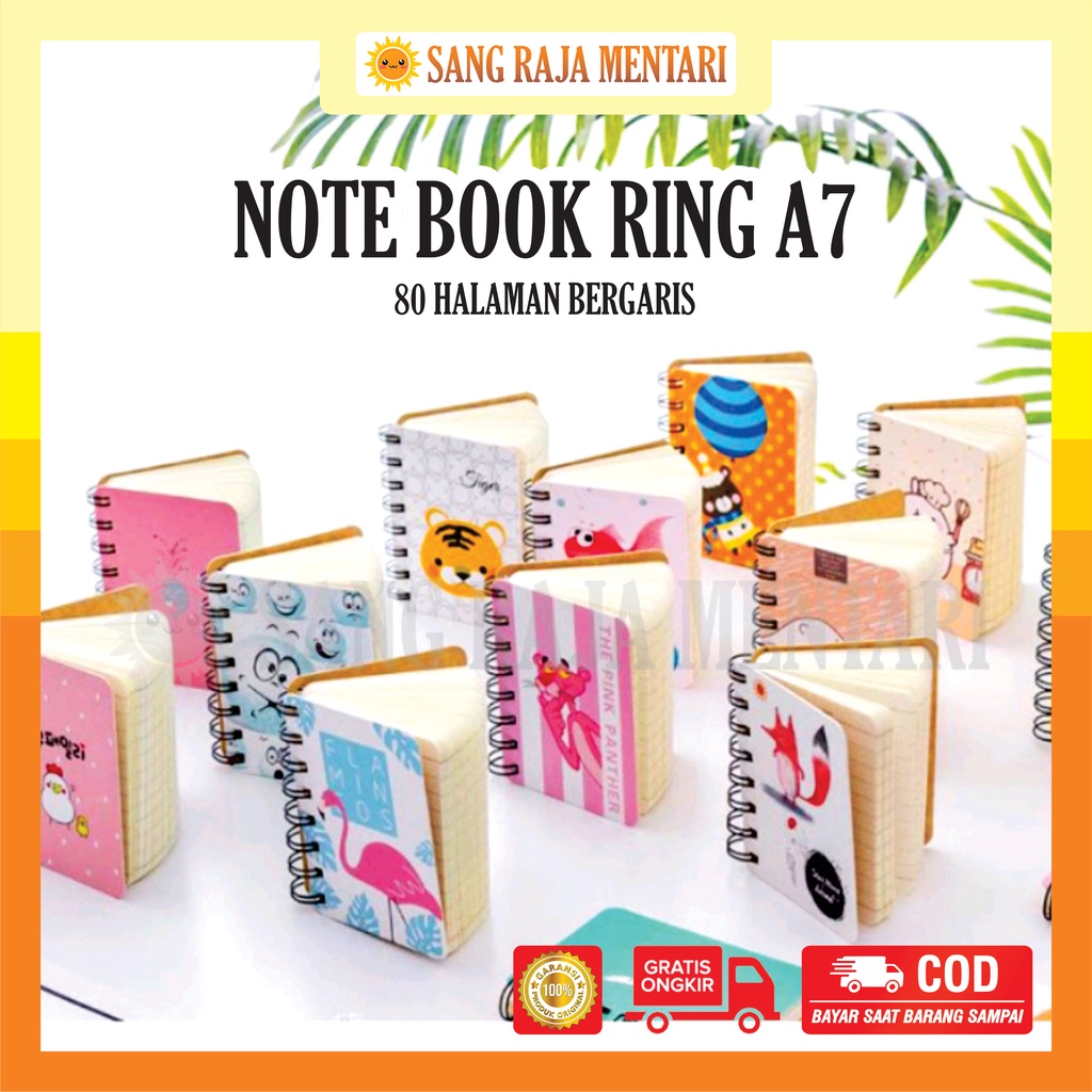 

Notebook Mini Ring Spiral A7 isi 80 Lembar | Buku Memo Note Book Tulis Catatan