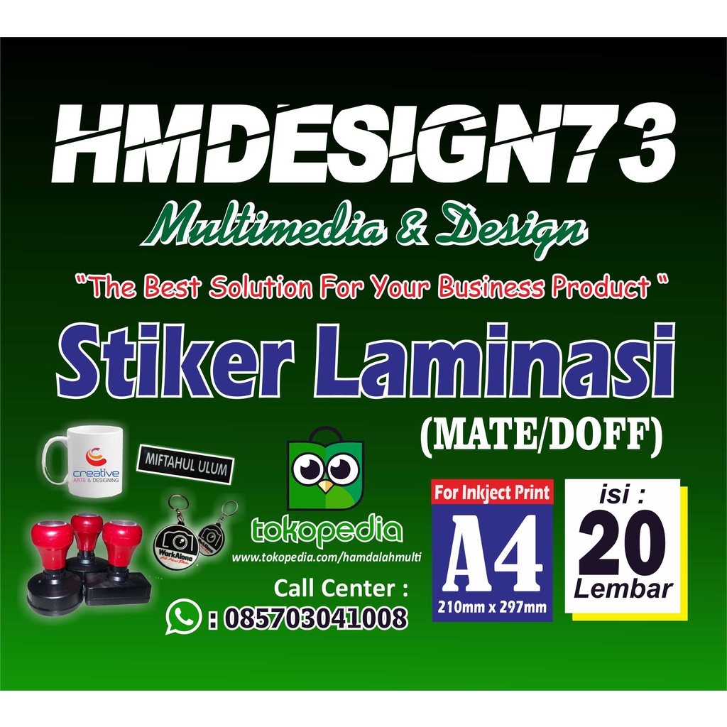 

LAMINASI STIKER DOFF / MATE, LAMINASI PIN ATAU GANCI LAMINASI FOTO