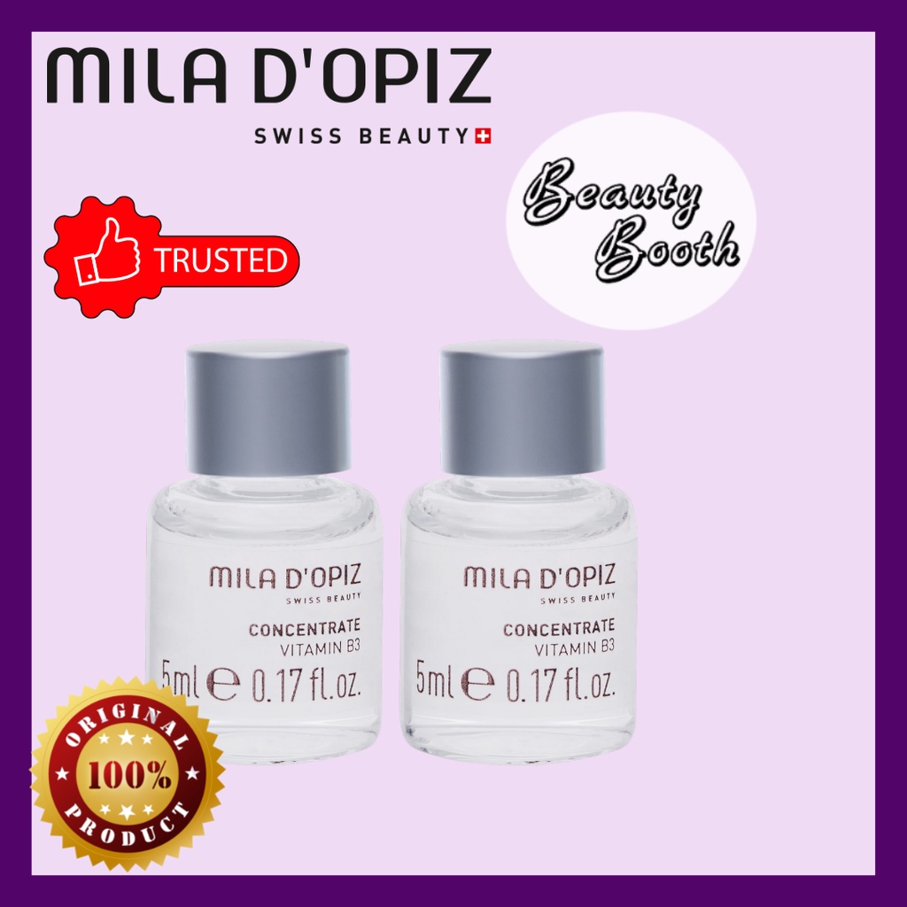 Miladopiz Vitamin B3 Ampoule 5ml / Mila Dopiz Concentrate | Dark Spot | Bintik Hitam | Noda Hitam | Flek