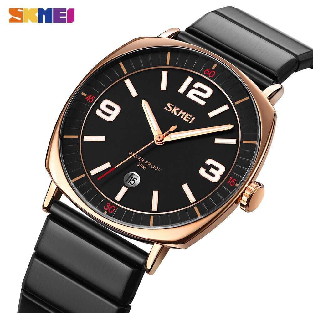 Original SKMEI Jam Tangan Analog Pria Strap Stainless Steel - 9280