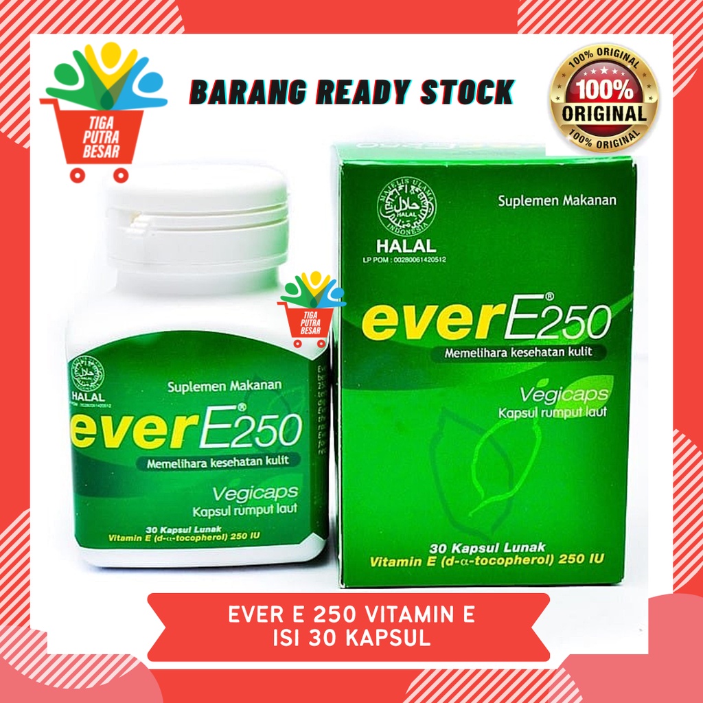 EVER E 250 VITAMIN E ISI 30 KAPSUL LUNAK