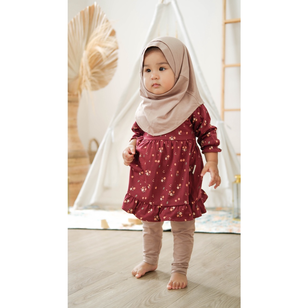 Nice Kids - Baby Flower Dress Terusan Bunga Lengan Panjang Anak Bayi