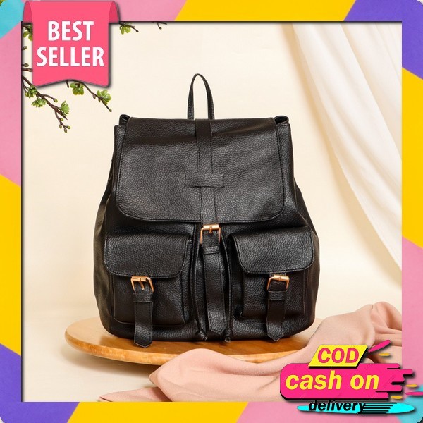 Tas Ransel Wanita Import Anti Air Ungu Ta440P5 Olivera Premium Korea Backpack Besar Sekolah Kerja Ku
