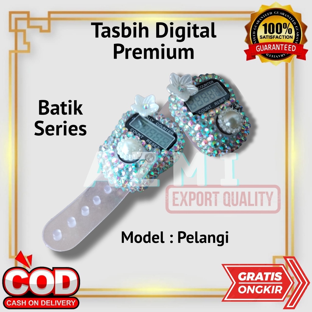 Tasbih Digital Premium Motif Batik Tasbih Hias Blink Diamond Bintik Pelangi Series