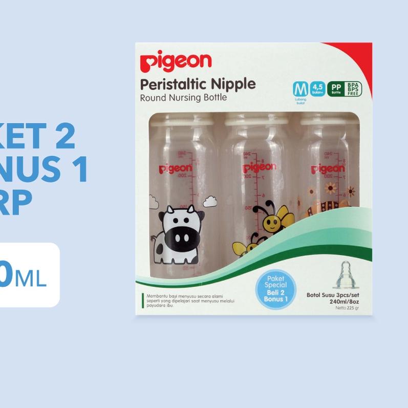 Ω PIGEON Paket PP 240Ml | Botol Susu Bayi ☃