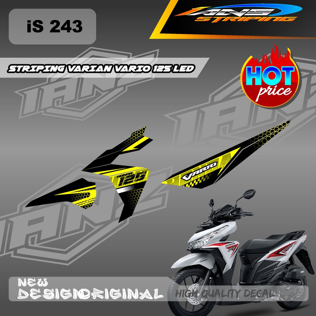 DECAL SEMI FULL HONDA VARIO 125 LED RACING SERIES / STIKER HONDA VARIO 125 LED / DECAL KERETA HONDA VARIO 125 LED IS 243