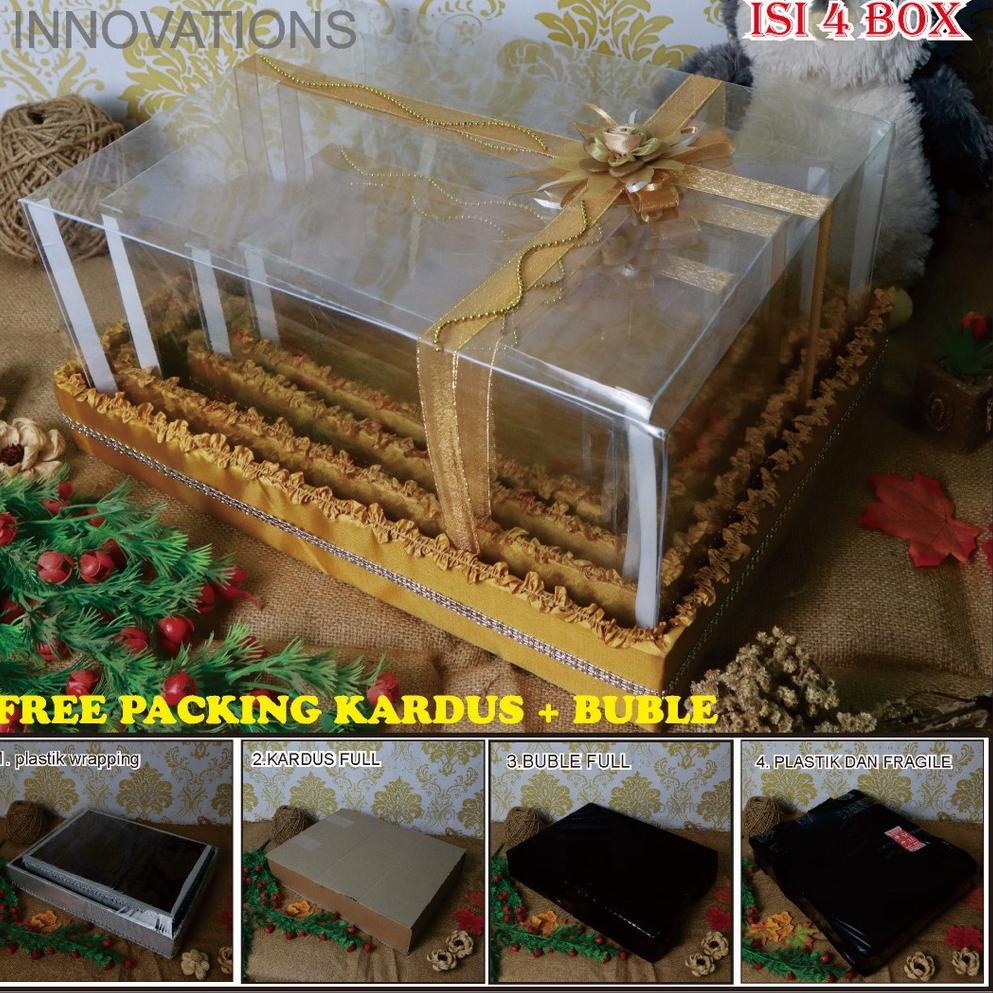 

✔ L80 Box Hantaran Kotak Kado Pernikahan Full Mika Isi 4 Rustic Berliant Kekinian ど
