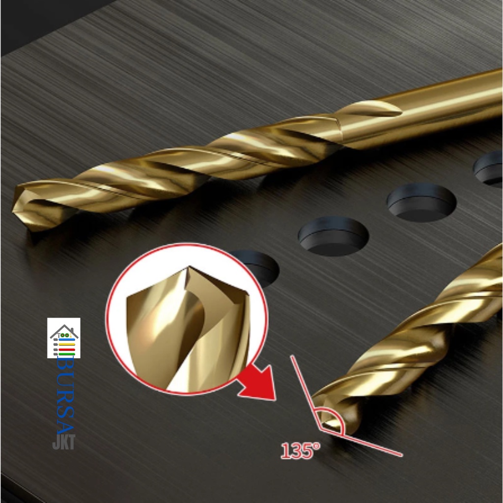 MATA BOR HSS COBALT BESI M35 GOLD MELUBANGI BESI STAINLESS STEEL 8.5 MM