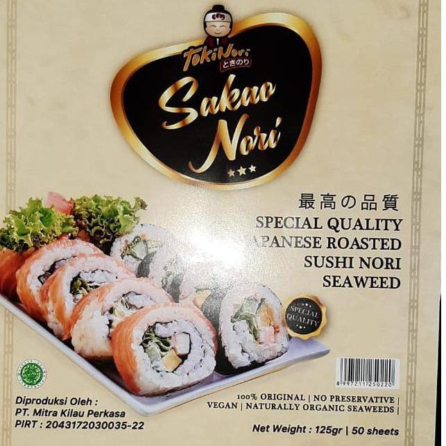 

☺ TOKINORI SAKAO NORI 50 lembar untuk Kimbap sushi (125 gram) ◙