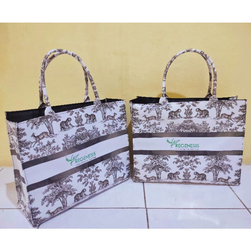 Tas tote bag/(D &amp; R bag/tas souvenir/tas aqiqah/Tas ultah/Tas premium/jinjing printing sumbu