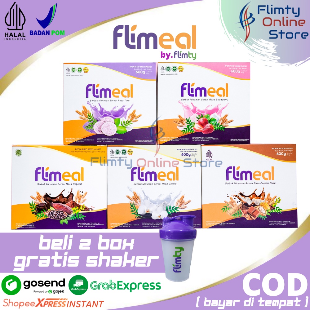 

1 Box Flimeal Meal Replacement Minuman Sereal by Flimty isi 12 sachet - Pengganti Sarapan/Makan