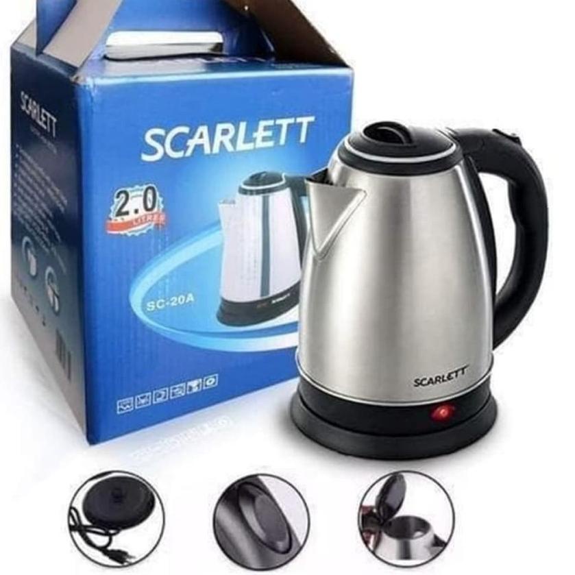 ❃ COD TEKO LISTRIK SCARLETT 2 LITER HIGH QUALITY/TEKO PEMANAS AIR/TEKO LISTRIK MURAH/ALAT PEMANAS AI