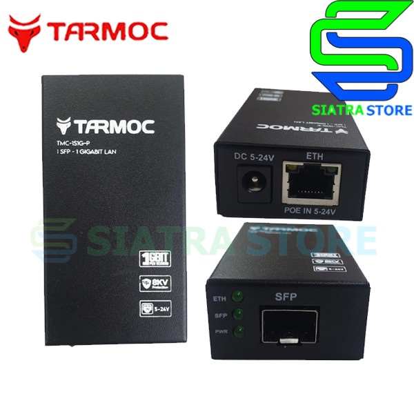 Tarmoc TMC-1S1G-P 1 SFP 1 GIGABIT POE IN 5-24V mini Converter (MC220L)