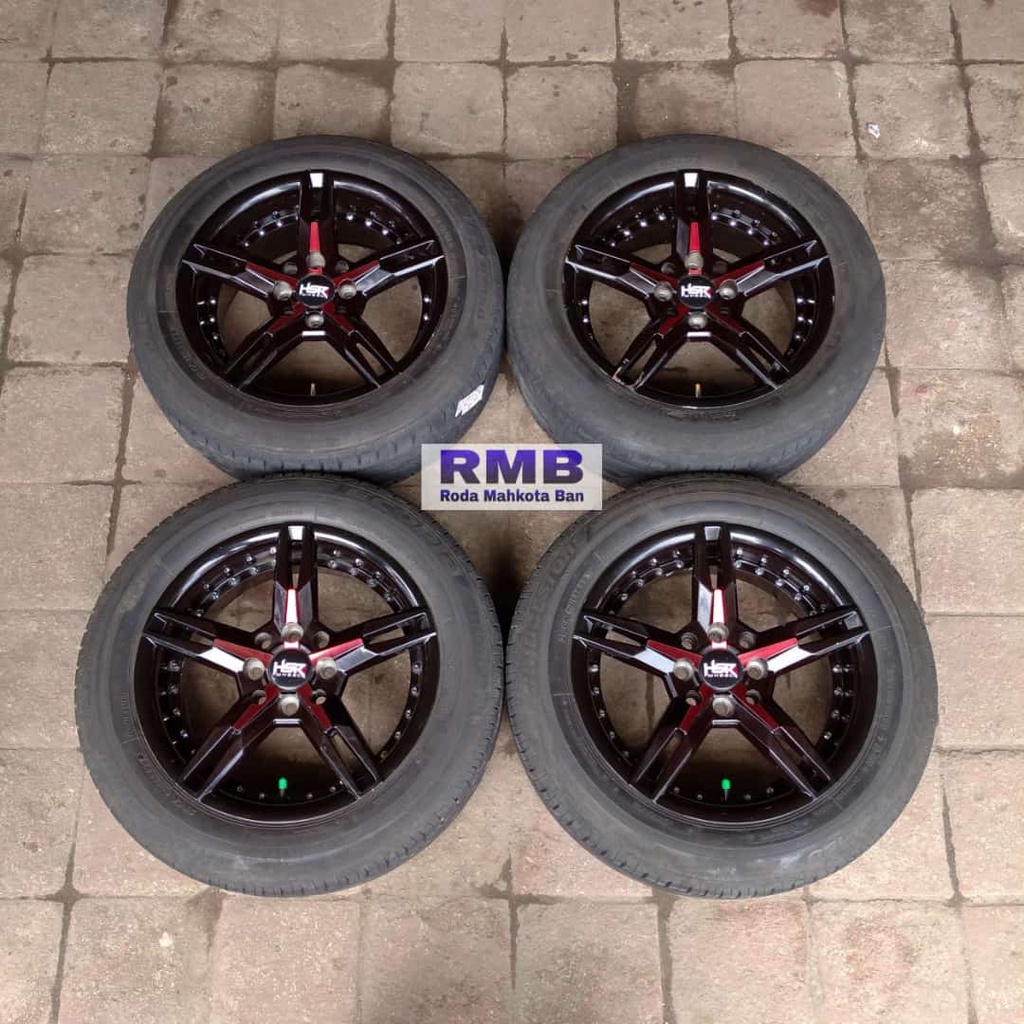 VELG MOBIL BEKAS COPOTAN MOBIL HSR KUENIKA RING 15 + BAN SEKEN 185 60 R15 BRIO JAZZ MOBILIO