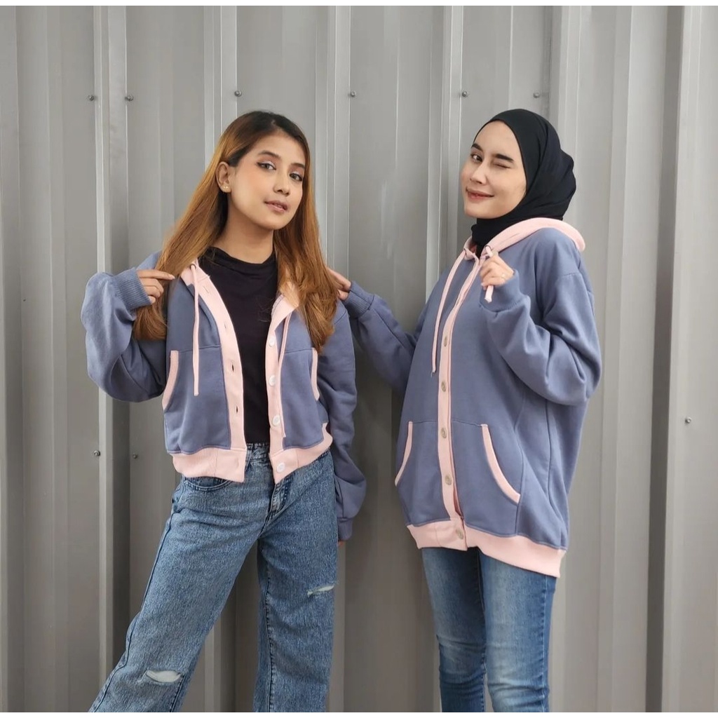 NIO BUUTON LOONG &amp; CROOPE OUTHER SWATER CARDIGAN WANITA ATASAN JACKET GAYA GIRLY KOREAN FASHION LOOK KASUAL SANTAI