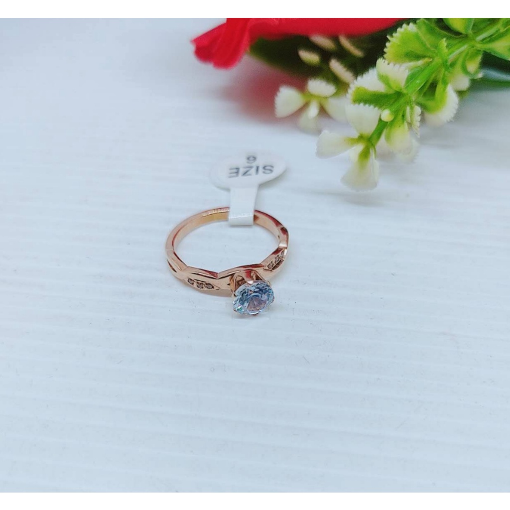 Cincin Titanium Permata Cantik Perhiasan Fashion 3123/3124