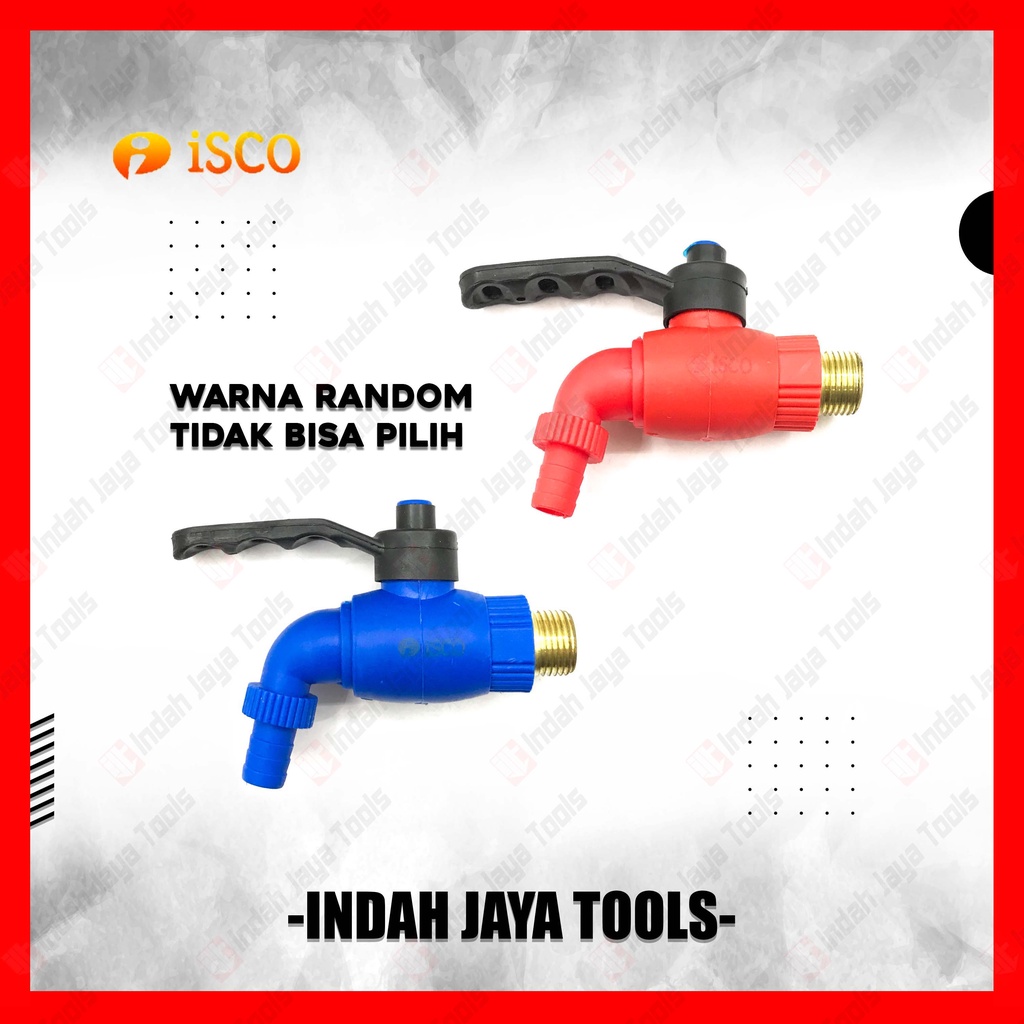 ISCO KRAN AIR Plastik Jumbo 1/2 Inch - Keran Air Cuci Tembok Taman