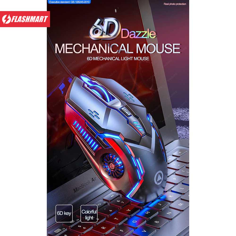 Flashmart Mouse Gaming LED RGB 3200 DPI Silent Version - G5