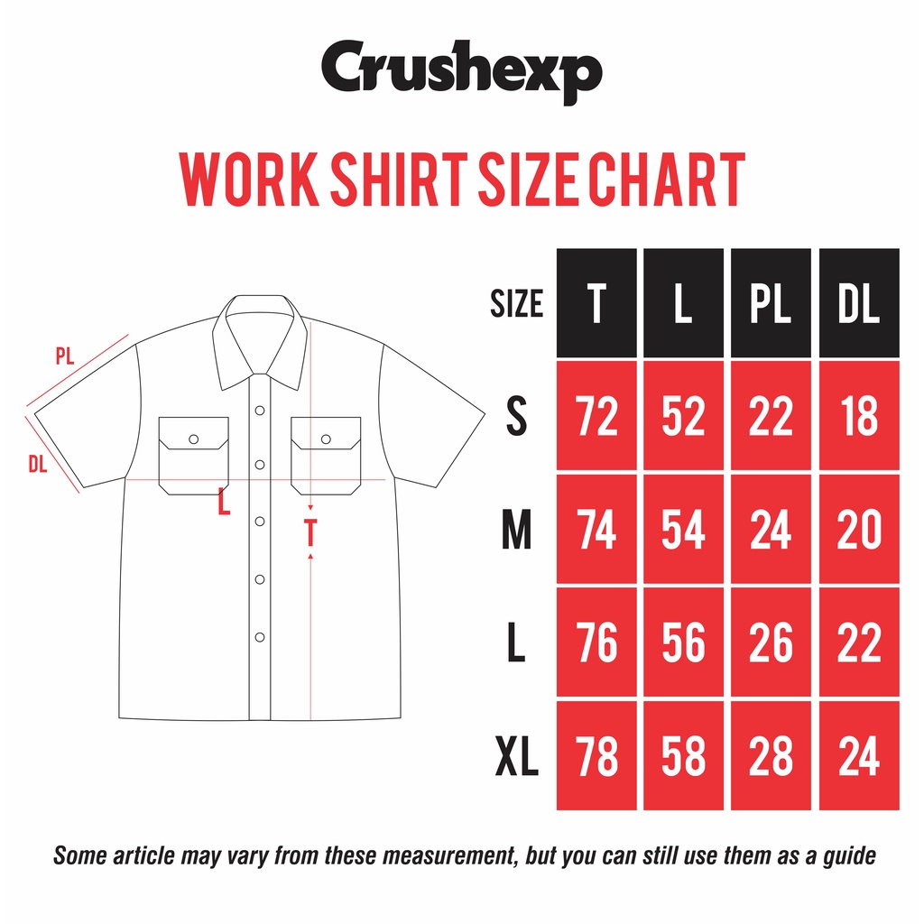 CRUSH EXP Kemeja Pendek Work Shirt KCP0574 - BLACK