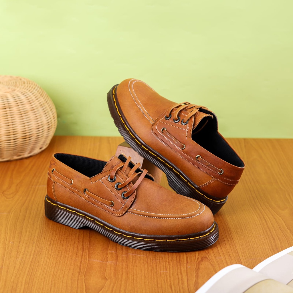 sepatu pantofel pria sepatu kulit sapi asli sepatu tali sepatu kulit sepatu kulit doff matte sepatu docmart  flavio boston