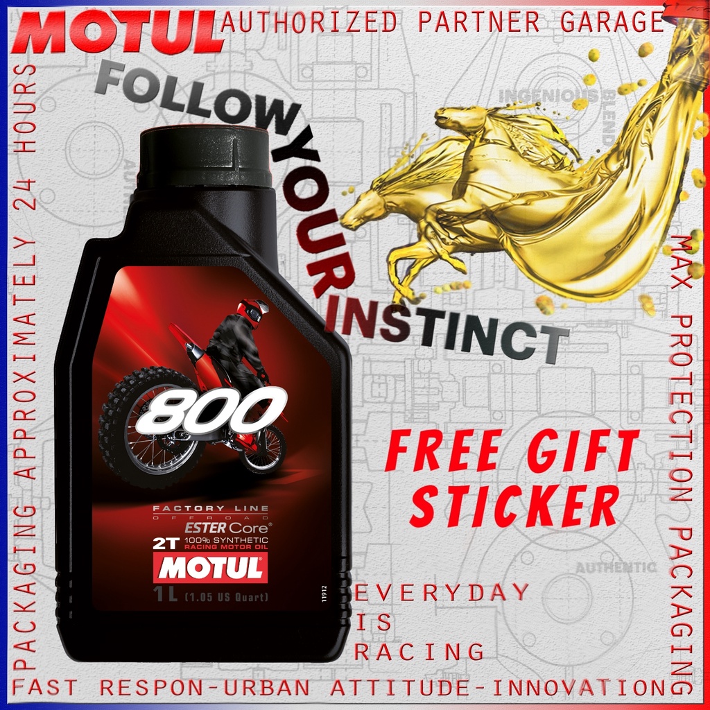 MOTUL 800 2T FACTORY LINE OFF ROAD 1L OLI MOTOR IMPORT ORIGINAL