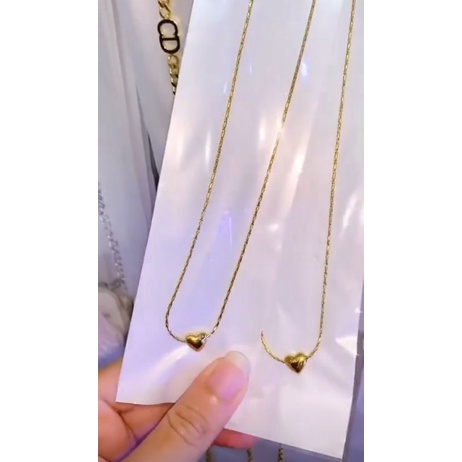 kalung titanium liontin love