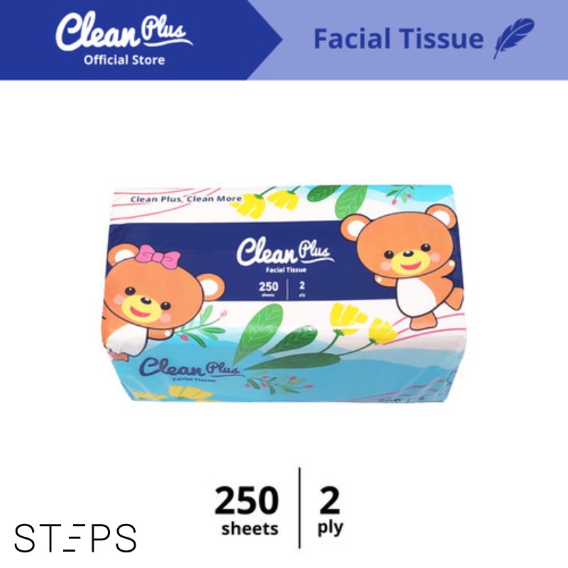 Tisu wajah Tisu muka 250's CLEAN PLUS / Facial Tissue Clean Plus 250's