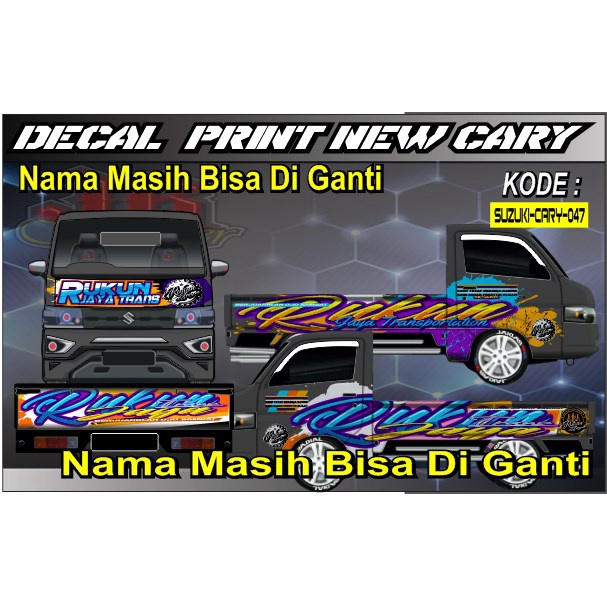 Stiker decal mobil new carry pick up full body