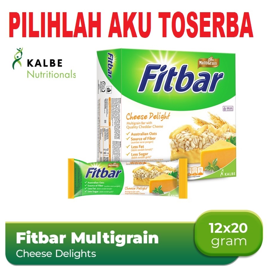 Fitbar CHEESE DELIGHT Multigrain Cereal Bar isi 12 - ( HARGA 1 DUS )