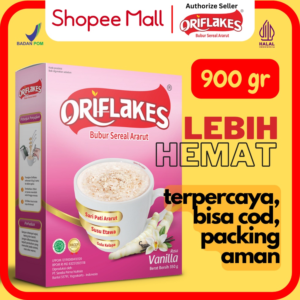 

Oriflakes Gastro Sereal Umbi Garut dan Susu Ettawa untuk Maag Asam Lambung 900 gram