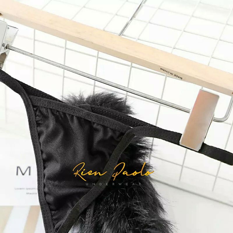 Premium G String Wanita Sexy Hot Celana Dalam CD Bulu Kostum Cosplay Lingerie Anime Rien Paolo