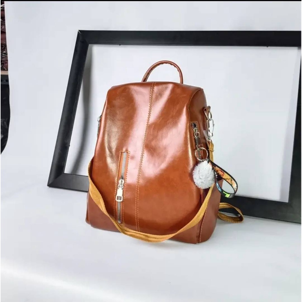 Tas Ransel Wanita Backpack Kulit Korea