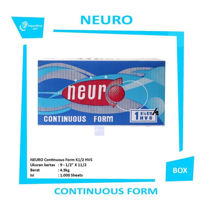 

Continous Form 91/2 X 11 1 Ply/2 ( K1/2 Neuro ) / Kertas Komputer