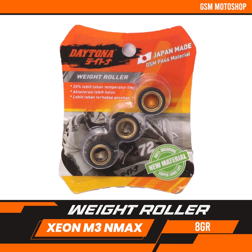 Roller Set Xeon - Mio M3 - Nmax 8 gram Daytona / roller daytona