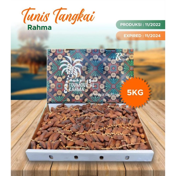 

Kurma Tunisia Sultan Tangkai 5 Kg