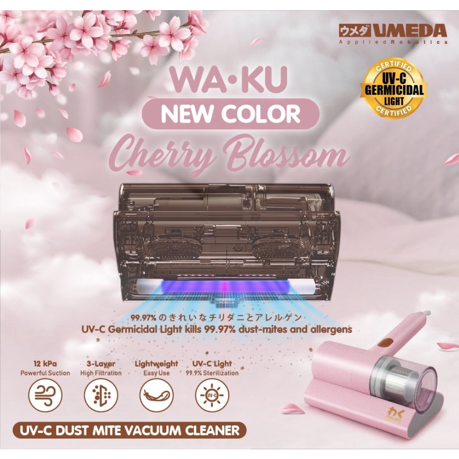 Umeda Waku UV-C Dustmite Vacuum Cleaner Kasur Pembersih Sedot Tungau