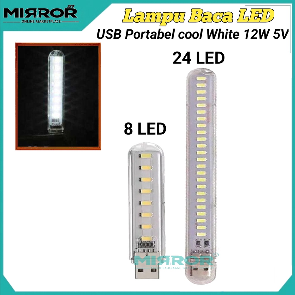 Lampu USB 8 Led Model Cool White