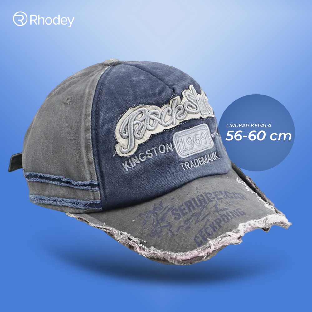 Rhodey Rock Shark Topi Baseball Cap Snapback 1969 - F206 - Gray