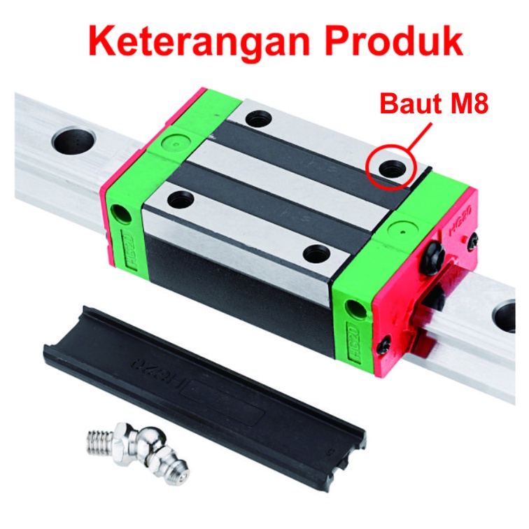 [HAEBOT] HGH30 HGH30CA Bearing Block Linear Rail Guide 30mm HGR30 CNC Motion Otomasi Transmisi CNC Router Laser Co2