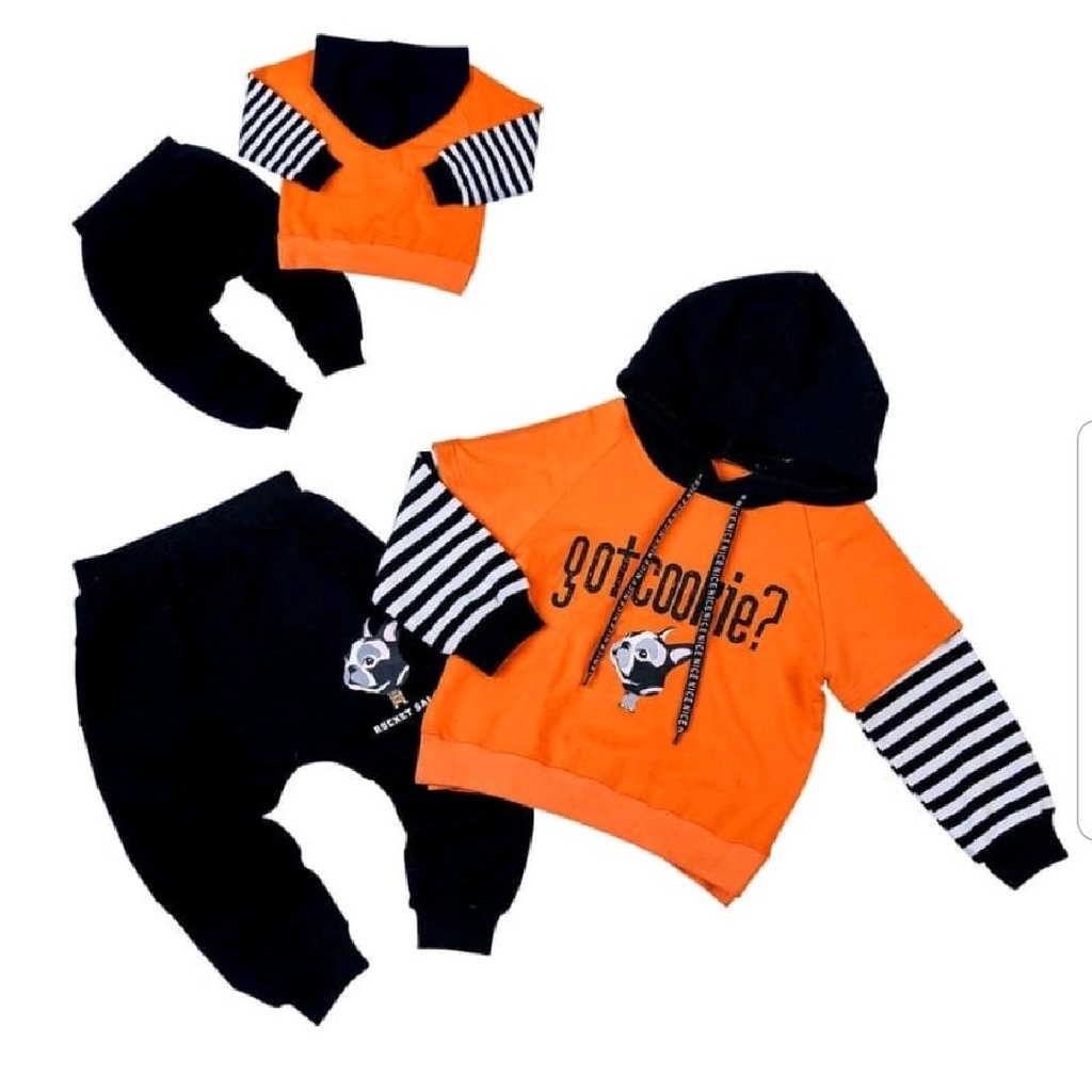 SETELAN ANAK LAKI&quot;/SETELAN HOODIE LENGAN PANJANG CELANA PANJANG/ UNTUK ANAK USIA 6 BULAN SAMPAI 4 TAHUN/COD