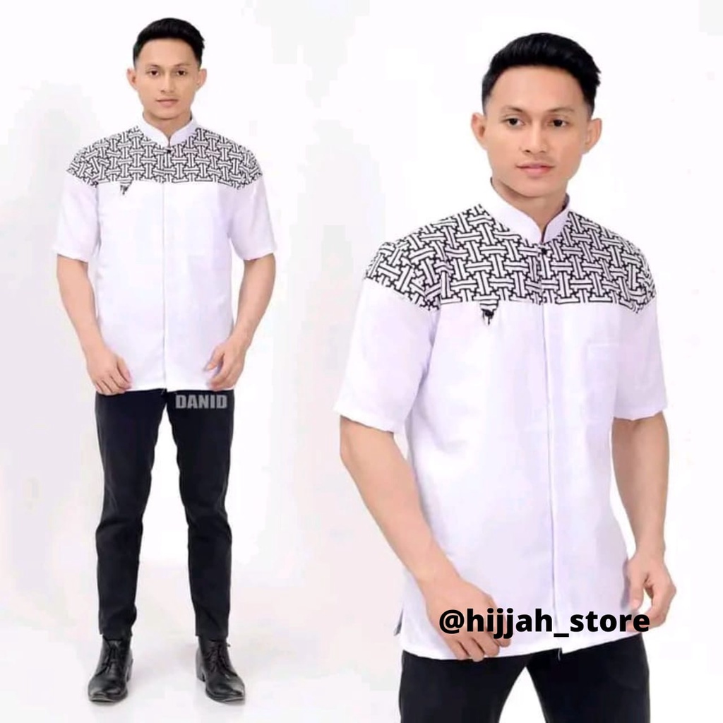 Baju Koko Kurta Lengan Pendek Baju Koko Fashion Muslim Pria Dewasa Terbaru Bahan Toyobo